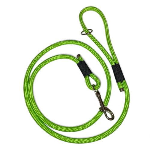Neon zöld kötél kutya póráz készletes 8mm