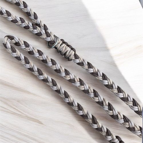Lapos Paracord kutya póráz Latte színek