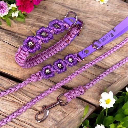 paracord-nyakorv-poraz-lila-fonottnyakorv-fonottporaz-kutyanyakorv-kutyaporaz-szett