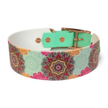Mandala mintás kutya nyakörv BioThane 38mm