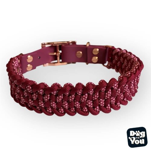 Duci paracord kutya nyakörv Bordó