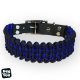 Duci paracord kutya nyakörv Fekete- Electric Kék