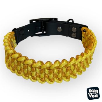 Duci paracord kutya nyakörv Sárga