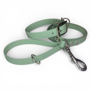Biothane kutya nyakörv-póráz szett Sea Green