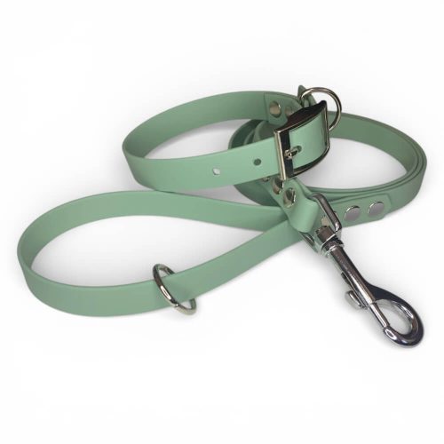 Biothane kutya nyakörv-póráz szett Sea Green